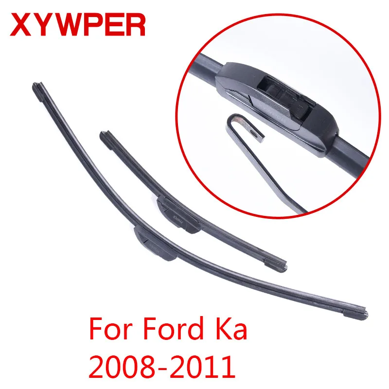 XYWPER стеклоочистители для Ford Ka 2008 2009 2010 2011 2012 2013 автомобильные аксессуары мягкие резиновые стеклоочистители - Цвет: 2008 2009-2011