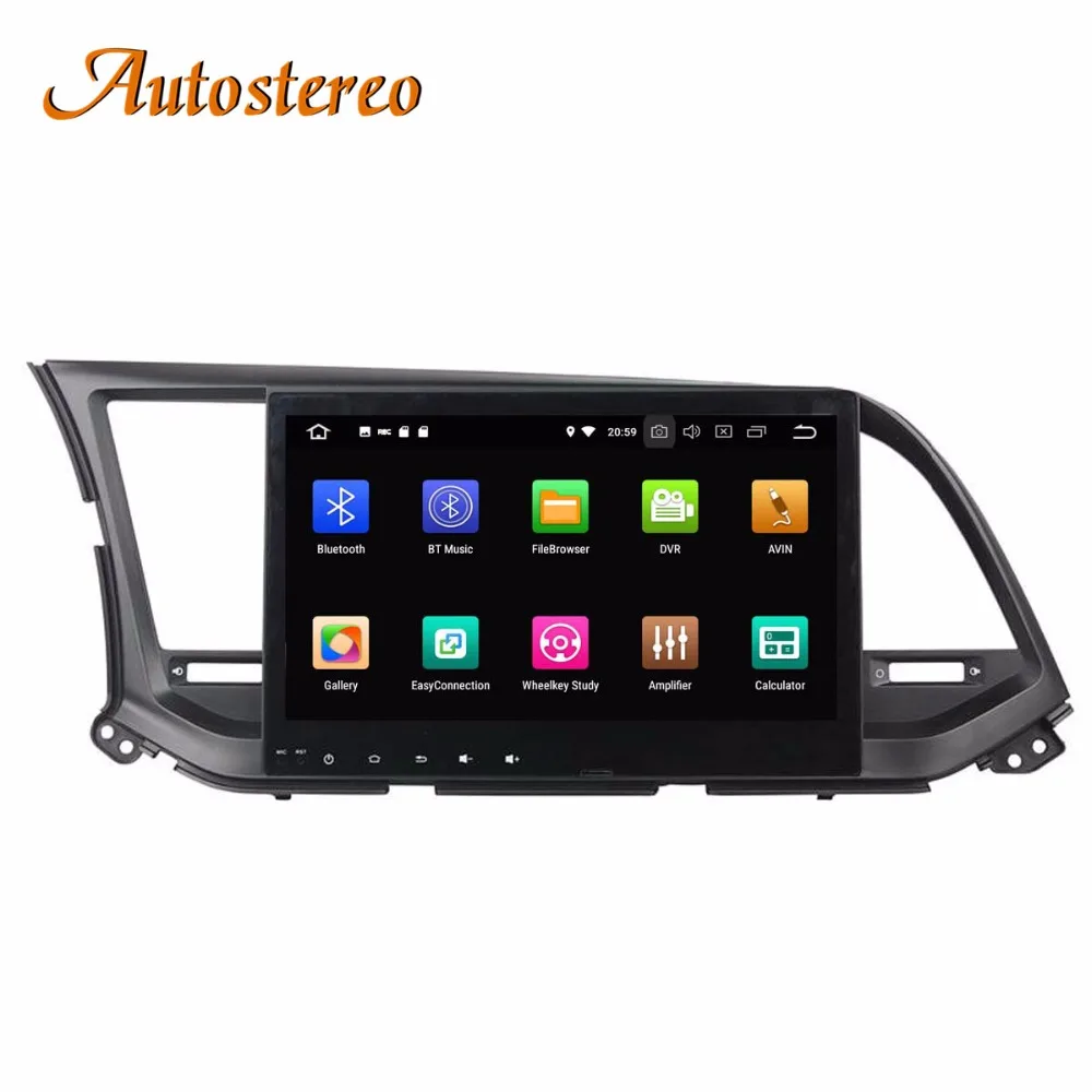 Excellent Android 9 4GB RAM Car DVD Player GPS navigation For Hyundai Elantra 2016+ headunit multimedia player auto radio tape recorder HD 1