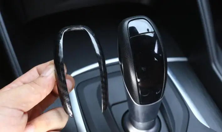 

New!! Carbon Fiber Style ABS Plastic Gear Shift Head Cover Trim For Alfa Romeo Giulia Stelvio 2017 Car Accessories