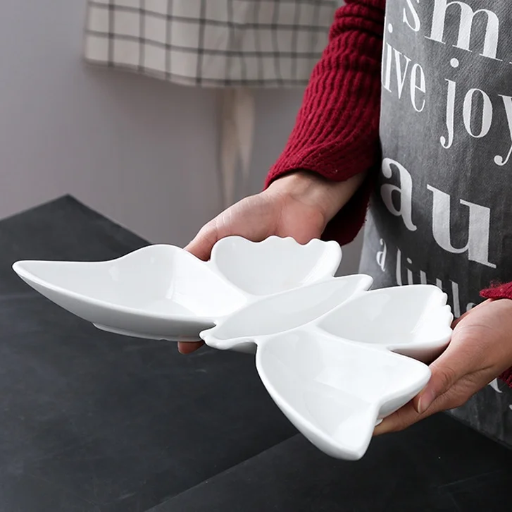 Креативный дизайн бабочки Ассорти керамики сервировочный декоративный поднос фарфоровая обеденная тарелка посуда для послеобеденного чая и вечерние