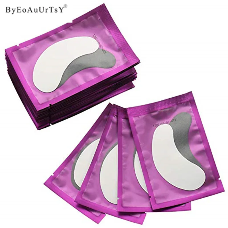 

Professional 50/500pairs Black eye Patches for Eyelash Extension Makeup Isolated Eye Pads Non-woven Stickers for False Eyelashes