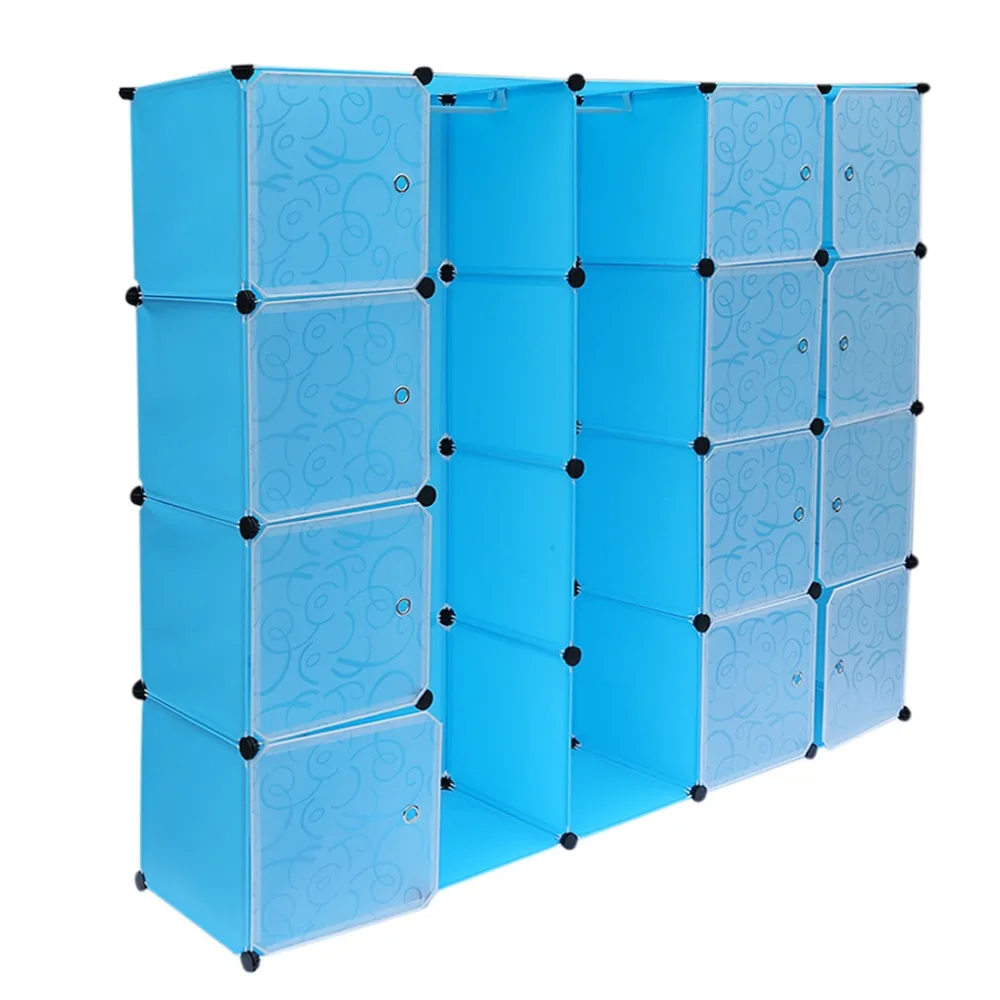 

12 Grids+2 rows wardrobes Simple Resin Storage Box Cabinet DIY Assembled Extra Large Magic Child Wardrobe Closet Organizer