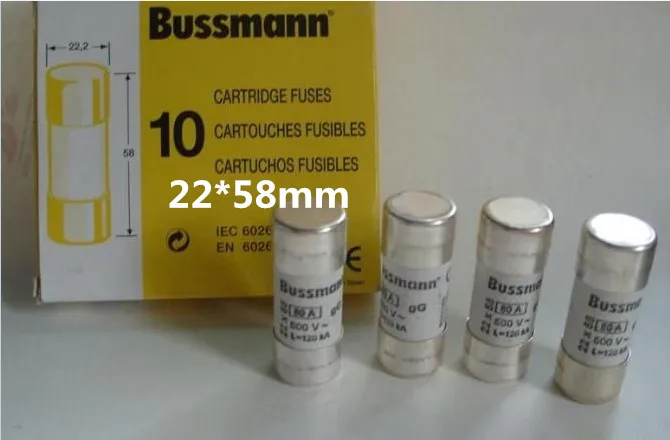 

New imported US BUSSMANN fuse 125A gG / gL22 * 58mm 400V C22G125