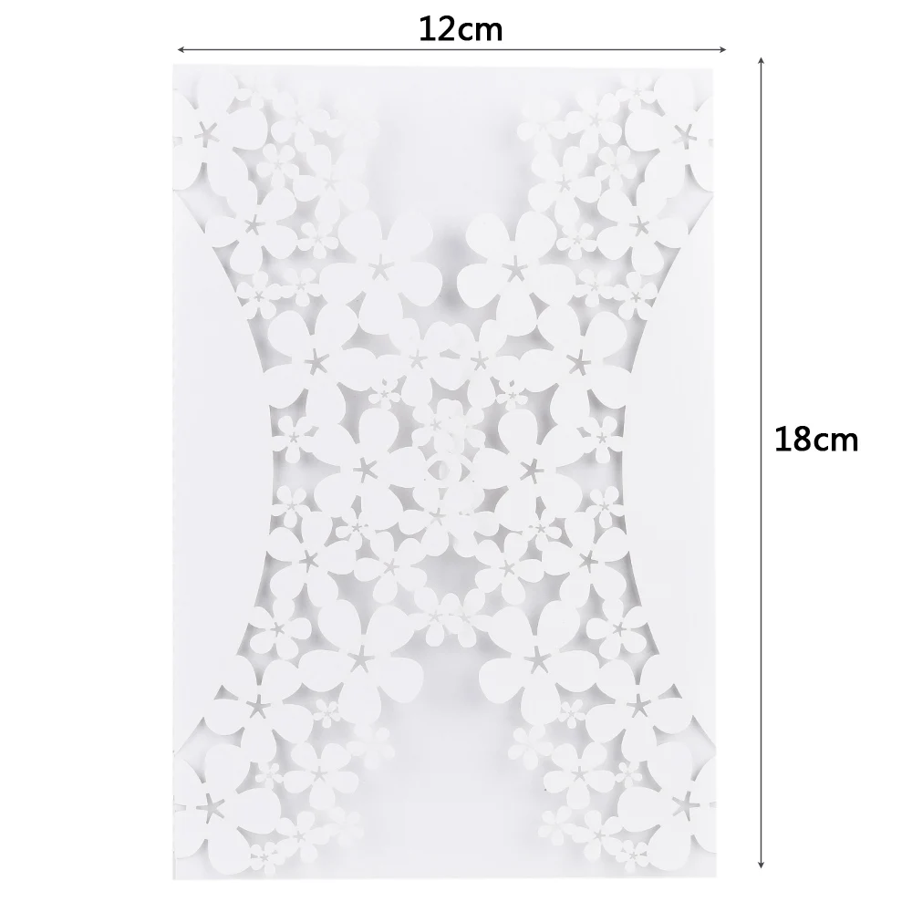  40 PCS Romantic Iridescent Paper Wedding Invitation Card Carved Flower Pattern Hollow Out Crafts Ca - 32761028628