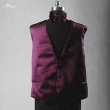 RSJ28 Purple Bow Tie And Vests For Men