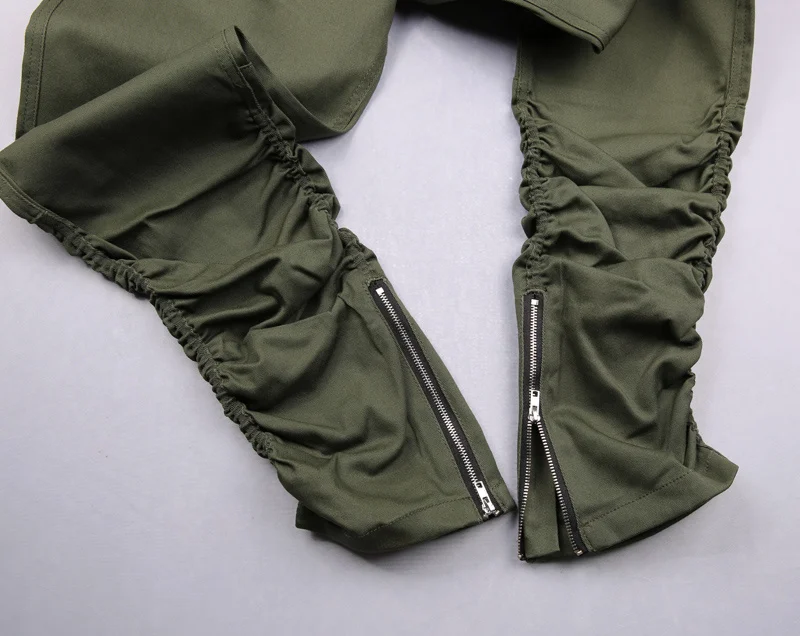 QoolXCWear Justin bieber brand side zipper men slim fit casual mens hip hop jogger biker pants swag sweatpants skinny trousers
