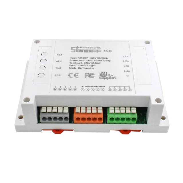 Sonoff 4CH Wireless Multi-channel WIFI Switch Independent Remote Control For Smart House Home Automation Module Controller 220V
