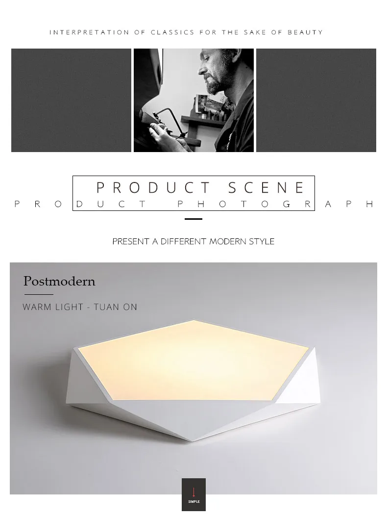 DX 3D Pentagon Led Ceiling Lights (8)