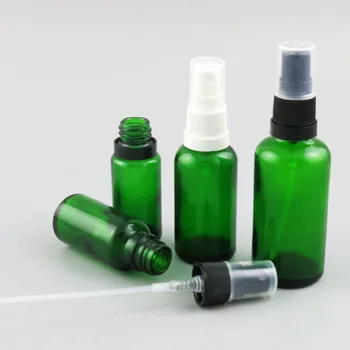 

10 x 5ml 10ml 15ml 20ml 30ml 50ml 100ml 1oz Green Glass Essence Oil Bottle With Tamper Evident Spryar for perfume Using