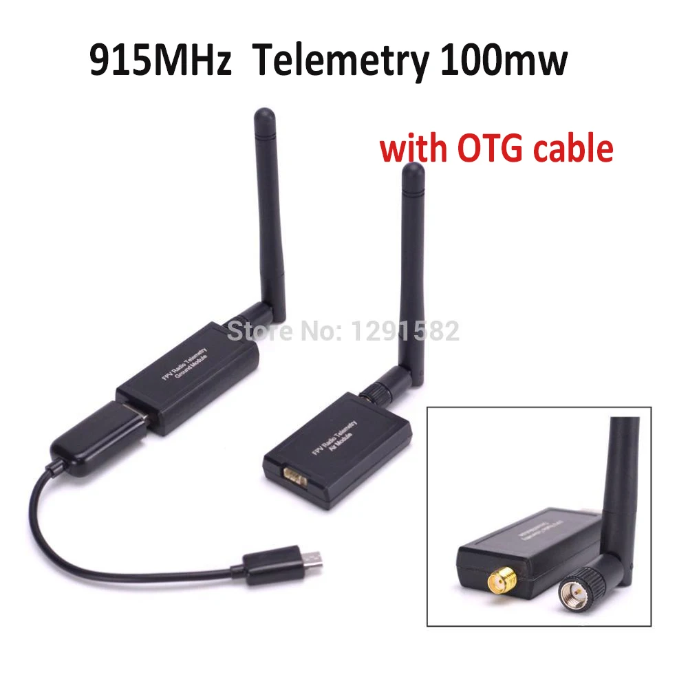 

1pcs 915Mhz Radio Telemetry Kit 100mw 915 Module with OTG cable For APM Pixhawk For Quadcopter