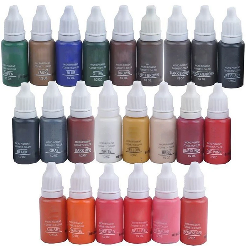 

15 Ml MICROBLADING SUPPLIES Permanent Makeup Cosmetic Tattoo Pigment Ink Eyebrow Eyeliner Microblading Pigment