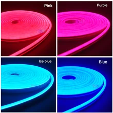 5 м 12 В постоянного тока гибкая светодиодная лента неоновая лента SMD 2835 Мягкая Веревка свет бар 120 светодиодов/м силиконовая резиновая трубка Открытый водонепроницаемый свет