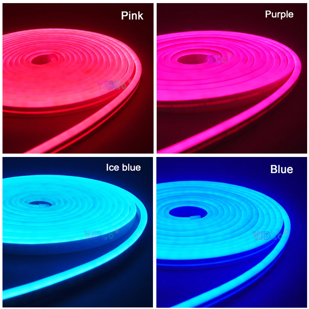 

5m DC12V Flexible Led Strip Neon Tape SMD 2835 Soft Rope Bar Light 120leds/m Silicon Rubber Tube Outdoor Waterproof light