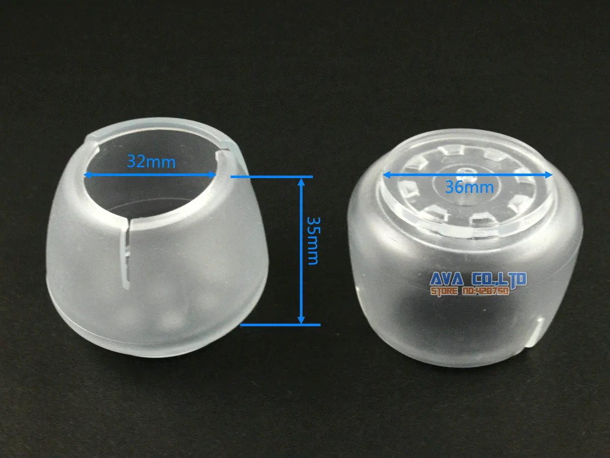 12 Pcs 36*35mm Chair Table Leg Cap Rubber Feet Protector Pad Cover Round