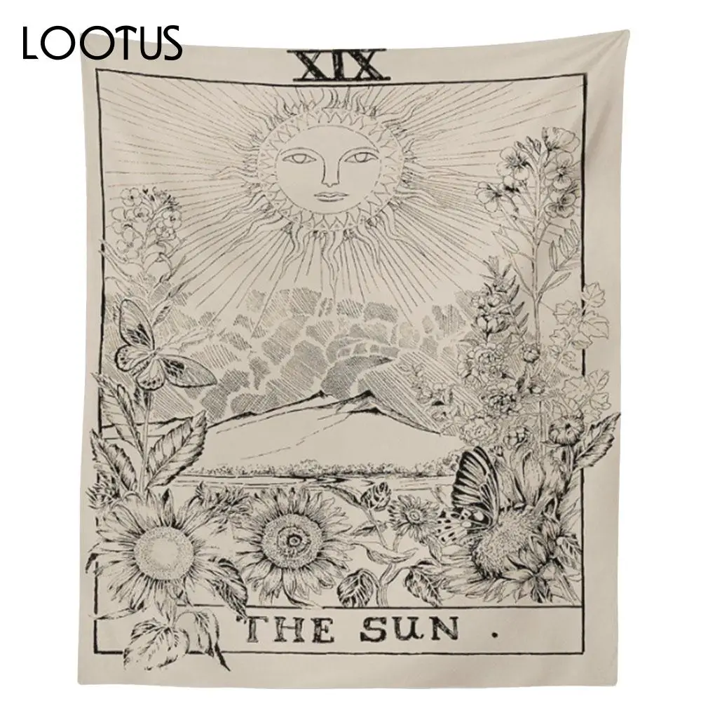 

SOLEDI Tapestry Beach Mat Bedspread Economic Tarot Polyester Decorate Sun Carpet Tablecloth Drop Shipping
