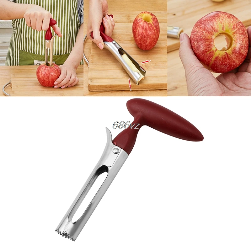 

Kitchen Fruit Tools Stainless Steel Apple Corer Fruit Stalks To Dig Peel Fruit Apple Pear Peach Go Nuclear Digging Tool