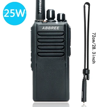 

ABBREE AR-25W Walkie Talkie UHF 400-480MHz Output Power 25W 10W 5W 10Km Range Radio 4000mAh Battery + Tactical Antenna
