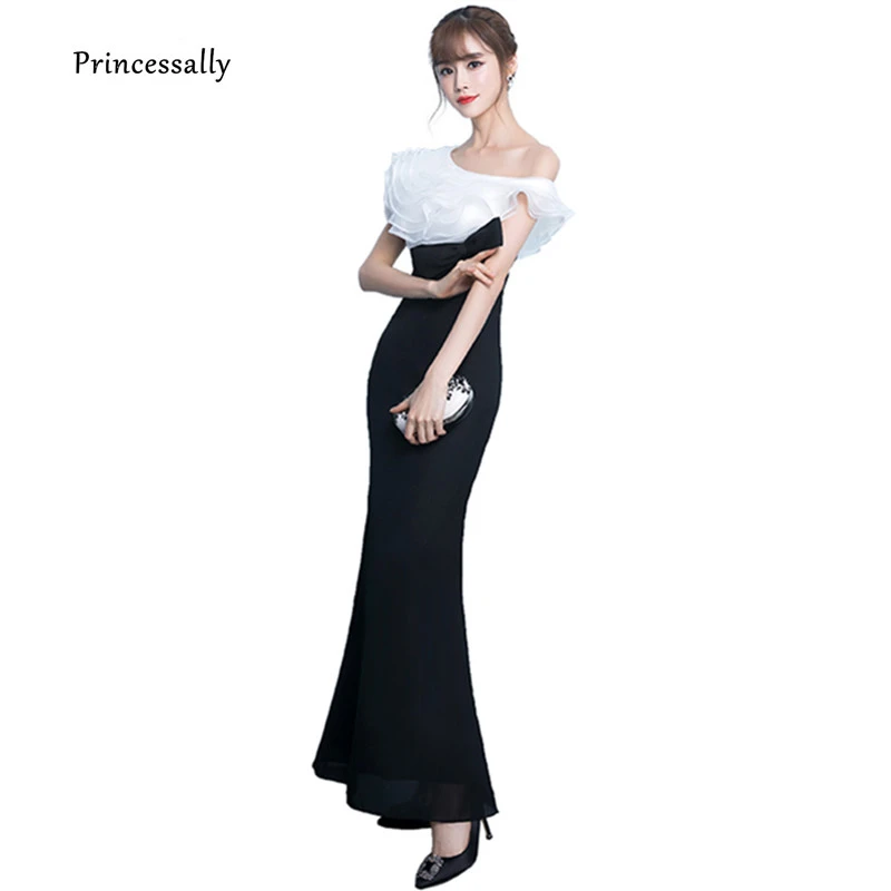 black and white banquet dresses