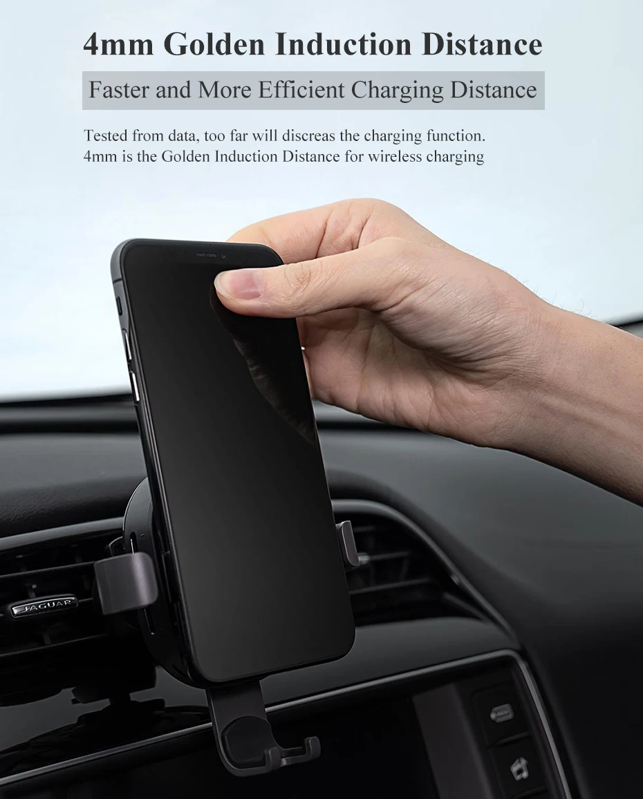 Xiaomi 70mai Qi Wireless Car Charger 10W Car Bracket Intelligent Sensor Fast 70 mai Wirless Charger Phone Holder for Car Auto