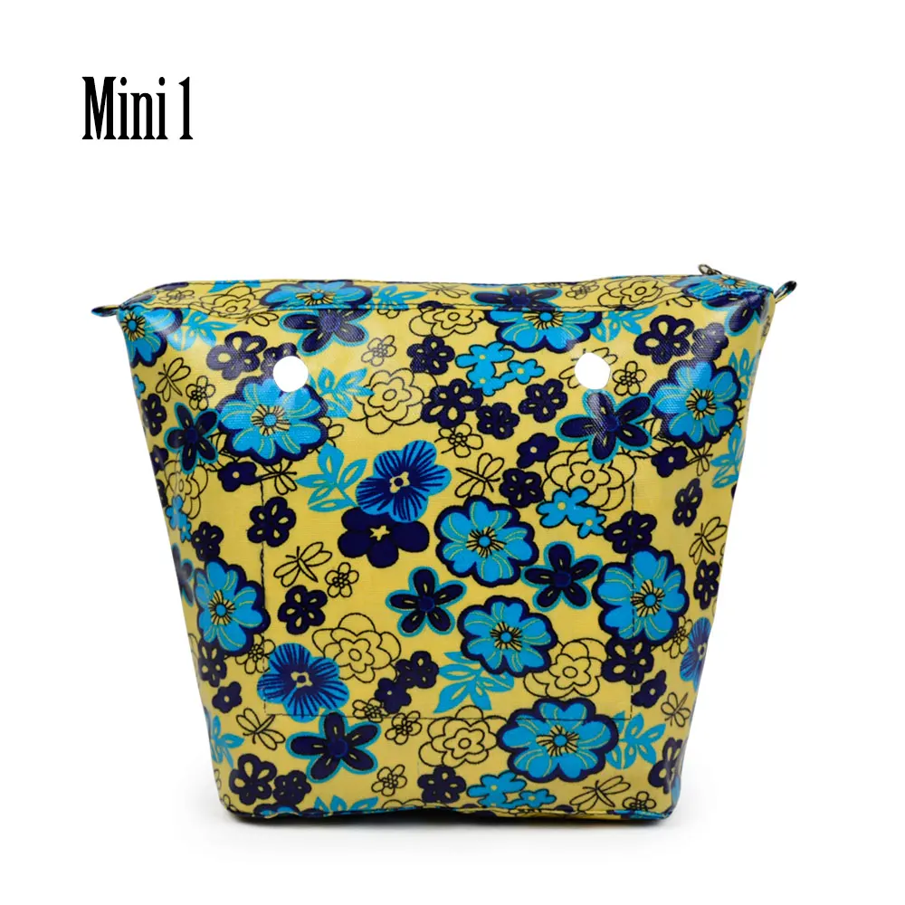 TANQU New Outer Waterproof Coating Colorful Inner Lining Insert Zipper Pocket for Mini Obag Canvas  Inner Pocket for O Bag