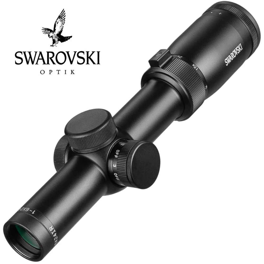 Swarovskl 1-6X24 полноразмерный красный Mil Dot оптические прицелы стекло гравированное сетка стрельба прицел коллиматор