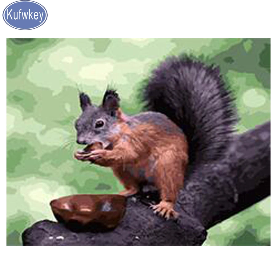 

5D DIY Diamond Painting "Animal squirrel" diamond Embroidery Cross Stitch Resin Rhinestone Mosaic Needlework Painting Wall Decor