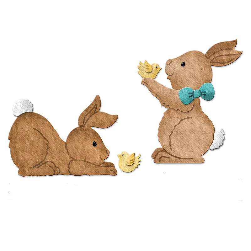 

Easter Bunny Chicks metal cutting Dies Scrapbooking Craft Die Cut create Emboss paper card make Stencil die template 120*75mm