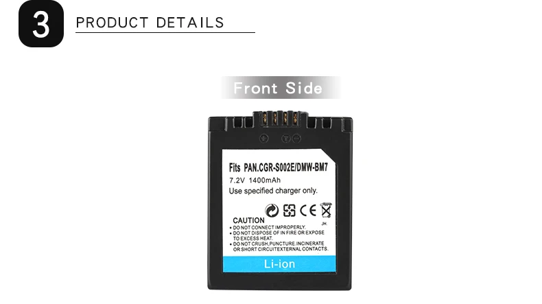 CGAS002 мА/ч. аккумулятор CGA-S002 Батарея для цифрового фотоаппарата Panasonic DMC-FZ1 DMC-FZ10 DMC-FZ10EG-K DMC-FZ3B Батарея для цифрового фотоаппарата Panasonic S002 1400 мА-ч