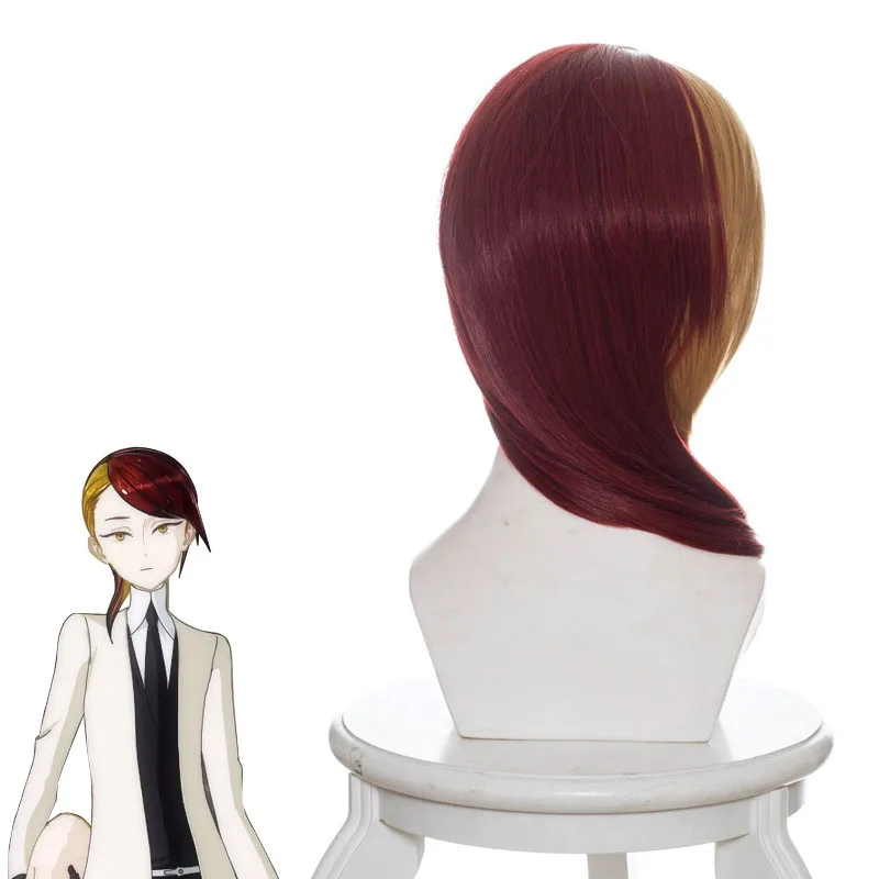 Coshome Anime Land Of The Lustrous Phosphophyllite Wig Houseki No Kuni Cosplay Wigs Red Green Black Hair (11)
