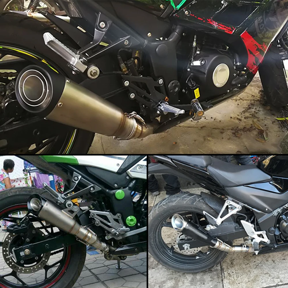 ZSDTRP Мотоцикл Скутер Глушитель Трубы 51 мм SC универсальный для Ninja250 gsr 600 nc750x crf 230 гоночная производительность