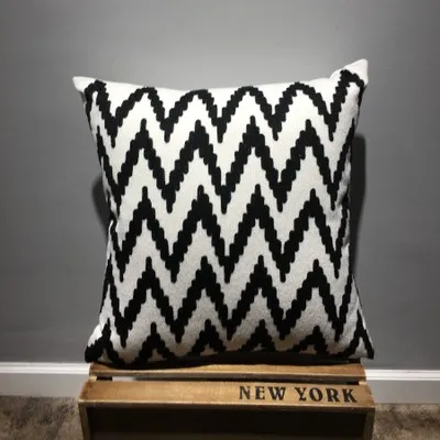 

Embroidery Pillow Cover BOHO Cushion Cover Plaid minimalist embroidery Boho Home Decor, Custom Size&Color 45X45CM/40CMR