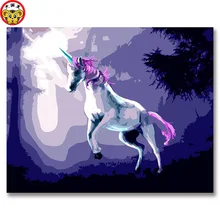 Жеребец мультфильм Единорог абстрактная картина Diy цифровая картина маслом по номерам рисунок картина ручной работы декоративные картины на стену