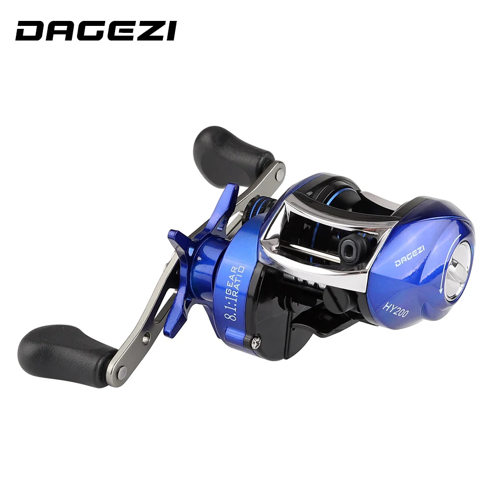 DAGEZI Dual Brake System Baitcasting Reel 8.1:1 Ratio 8kg Drag Power 12+1 BB Lure Fishing Reel for Saltwater Fishing Tackle DAGEZI Dual Brake System Baitcasting Reel 8.1:1 Ratio 8kg Drag Power 12+1 BB Lure Fishing Reel for Saltwater Fishing Tackle