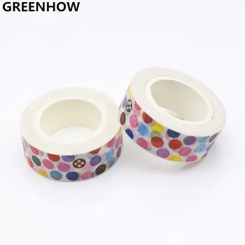 

GREENHOW Creative Cute Japanese Decorative Adhesive Washi Tape Diy Scrapbooking Masking Paper Tape School Office Supply 2232