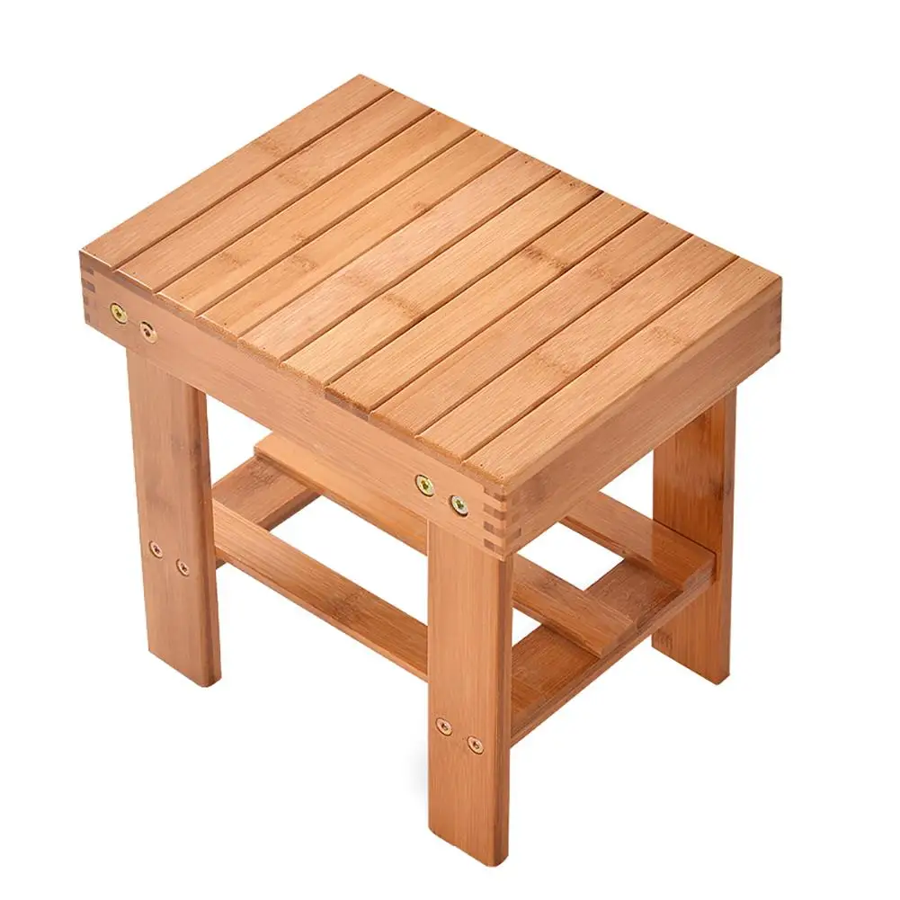 

Portable Square Wooden Children Kids Small Stool Home Seat Stepping Chair Bench