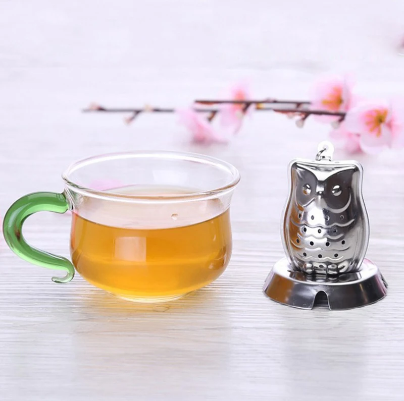 Owl Shaped Tea Strainer Herbal Spice Infuser 304 Stainless Steel Filter