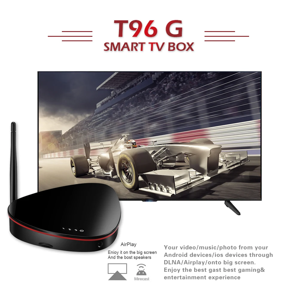 T96G Android 7,1 4G LTE tv Box S905W четырехъядерный 2 ГБ 8 ГБ телеприставка Bluetooth 4,1 5G Wifi 100M LAN Smart tv box медиаплеер