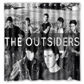 

Hot New 180 x 180cm The Outsiders Print Waterproof Fabric Bathroom Shower Curtain With Curtain Hooks Rings Free Shipping