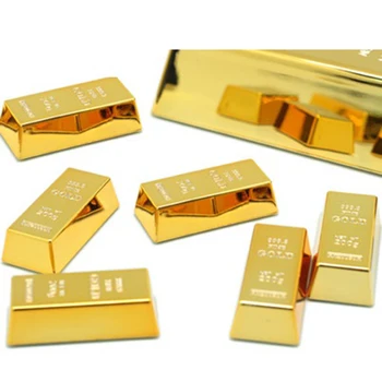 

Creative Gold Brick Shape Resin Fridge Magnet Removable Kitchen Refrigerator Magnets Magnet Sticker Craft Kids Gifts Home Decor