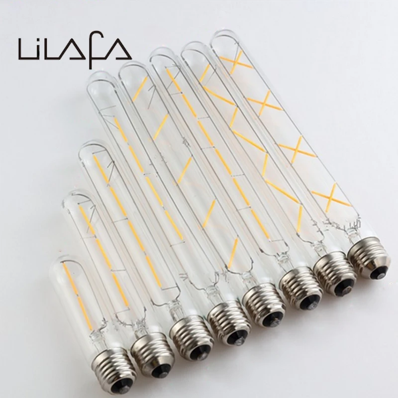 

Vintage Edison LED Bulb T185/T225/T300 2/3/4/5/6/7/8W 110-130V or 220-240V E27 Tungsten Filament Tube Bulb