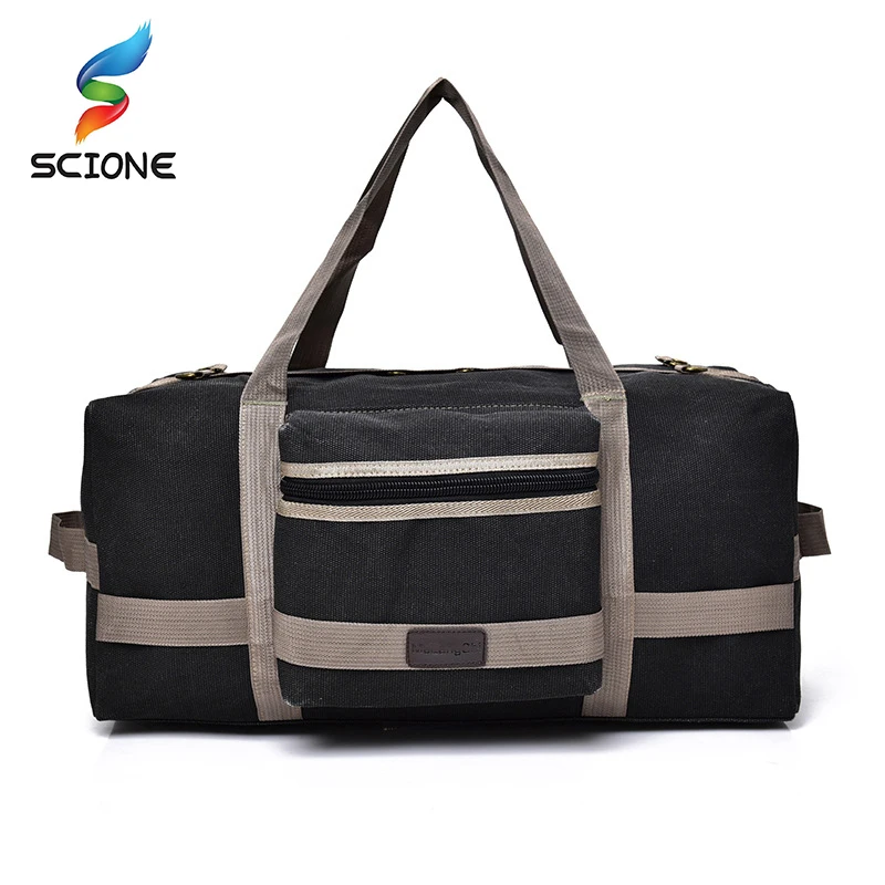 New Arrival 40L Large Capacity Canvas Handbag Shoulder Gym bag Duffel