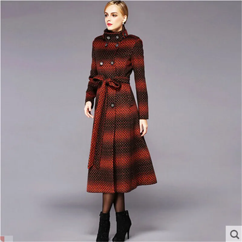 Women Cashmere Parka Winter coat Female 2016 Fashion X Long Slim High ...