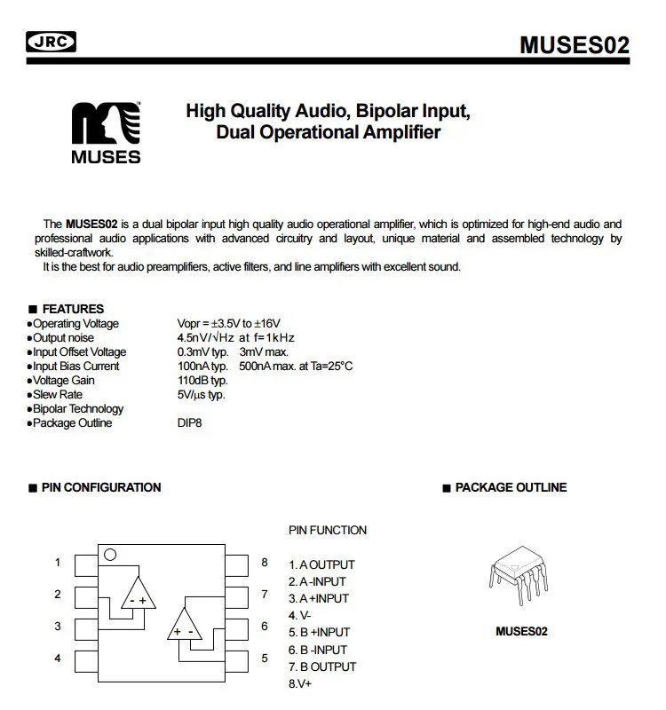 WEILIANG AUDIO MUSES 01 MUSES 02 ultimate dual op-amp