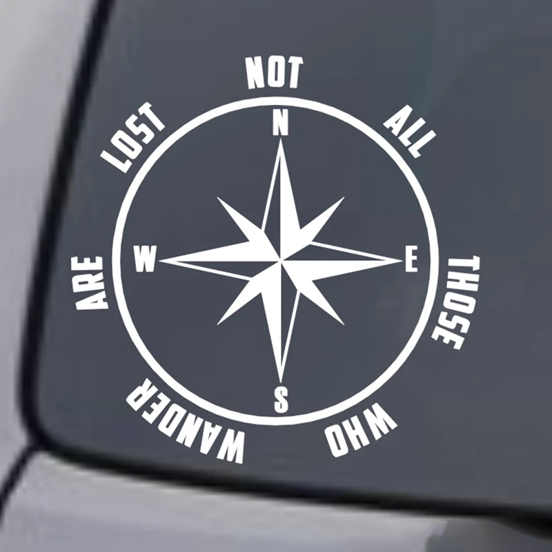 Compass Not All Those Who Wander Are Lost Vinyl Decal Sticker Car Window Wall Fashion Personality Creativity | Автомобили и
