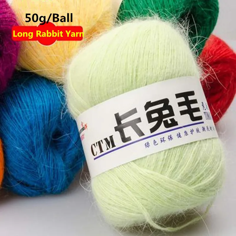 50g/Ball Yarn For Knitting Long Rabbit Hair Wool Knitting Soft Yarn