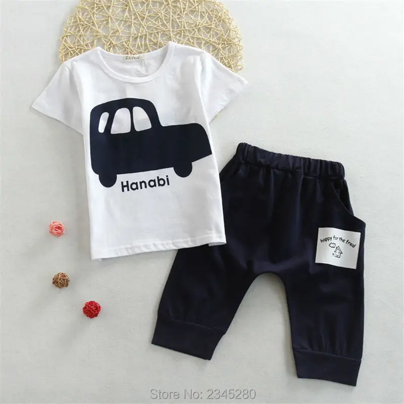 Kids Clothes Children Sets Clothing Boys Girls Clothes Car Print T Shirts Suits Short Sleeve Sport Suit Summer Kids Clothes Boys05