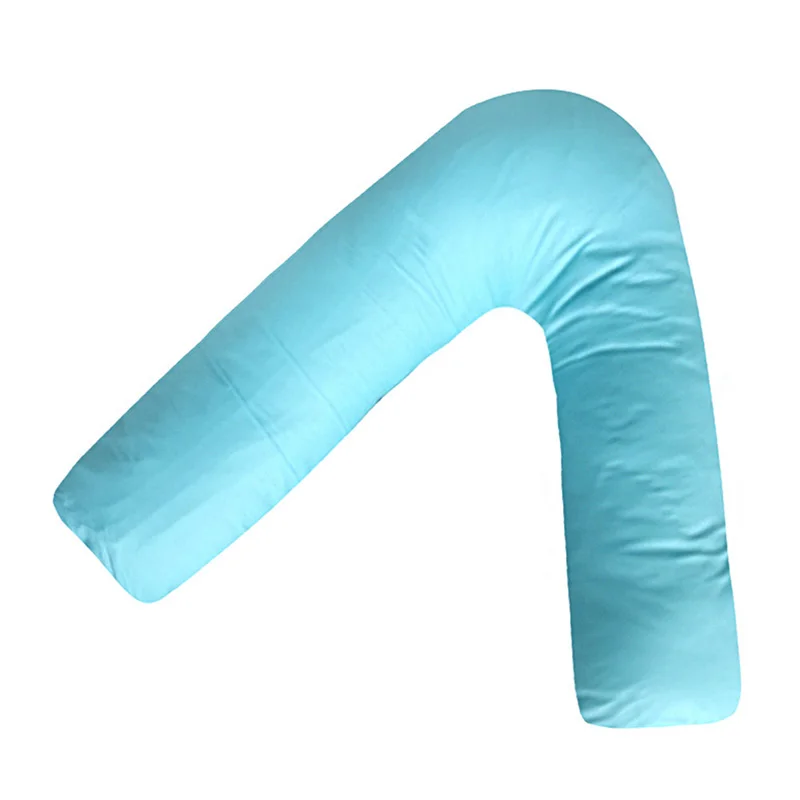 Хлопковая однотонная v-образная Подушка для сна в виде желудка, наволочка для беременных женщин YU-Home