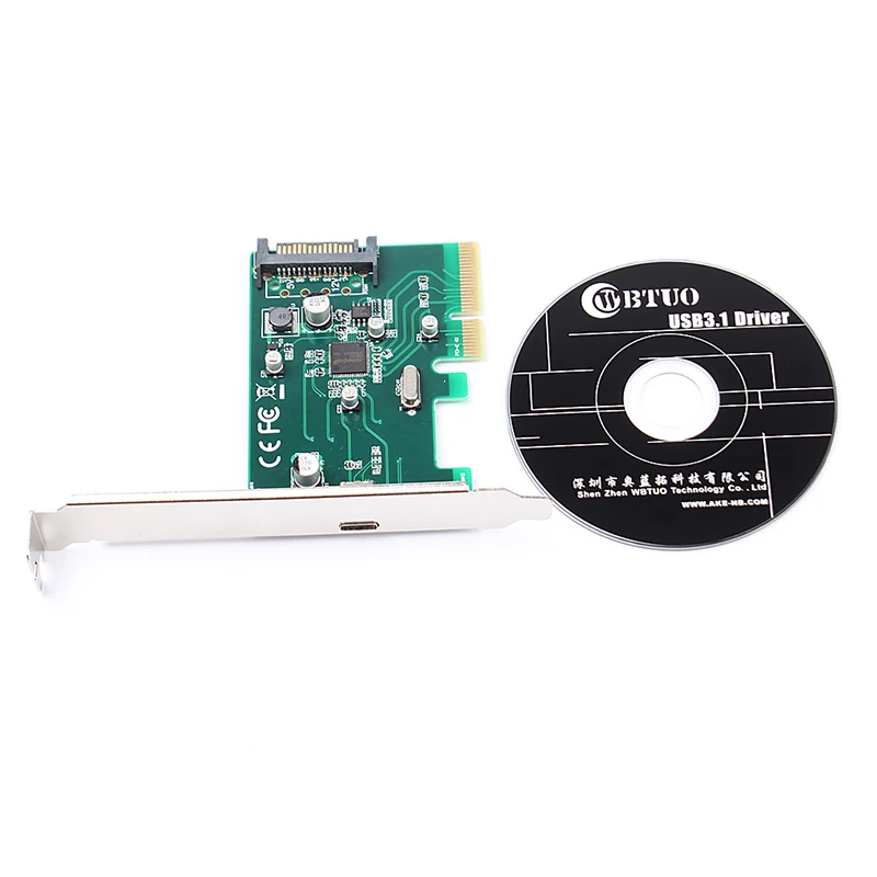 

New PCI-E 4x Express to USB 3.1 Type C USB-C Single Port Expansion Riser Card Adapter Converter #72358