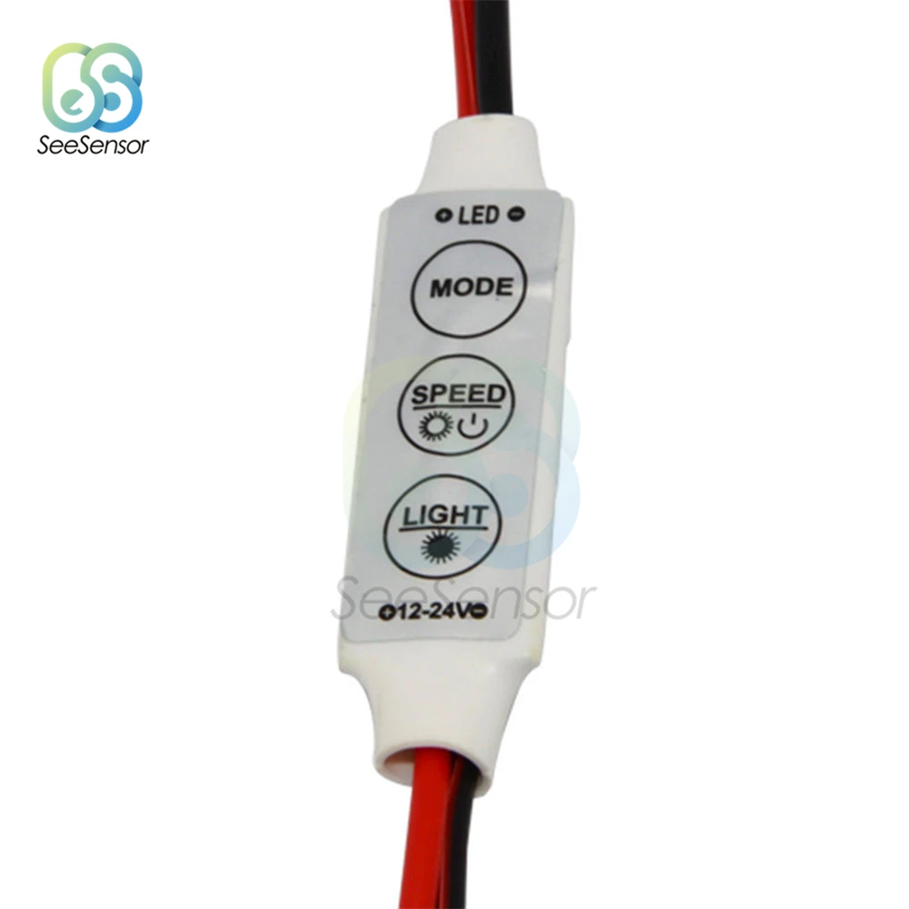 Один Цвет светодиодный диммер контроллер 12 V DC 3 Ключи для 5050 3528 5630 5730 3014 светодиодный полосы света ламп