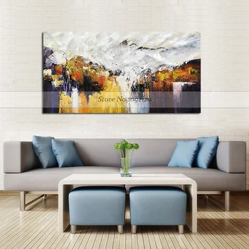 

Big Sale Hand Painted Abstract Colorful Oil Painting On Canvas Handmade Wall Art Impressionist Landscape Decorative Picture